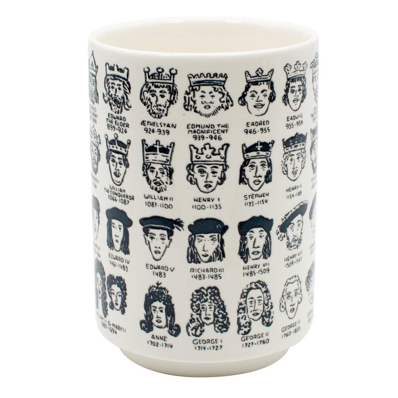 The Unemployed Philosophers Guild It's Hard to Get a Handle on English Monarchs - Porcelain Tea Cup Imprinted with Kings and Queens of England, Comes in a Fun Box, 9 oz - Image 5